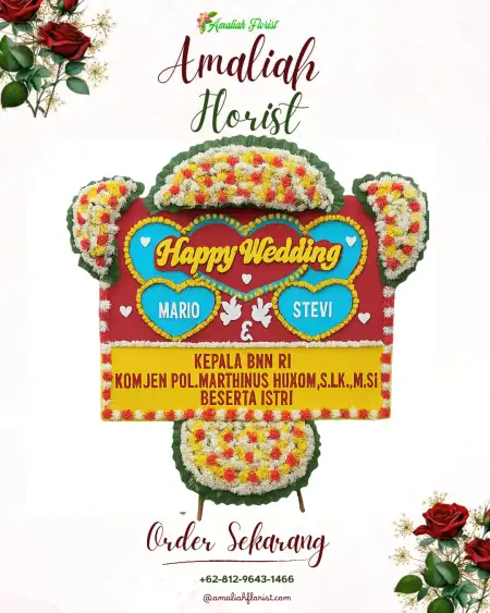 Papan Bunga Pernikahan Semut